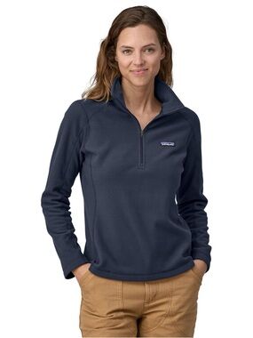 Patagonia Women’s Micro D 1/4 Zip Fleece Pullover Navy Blue
